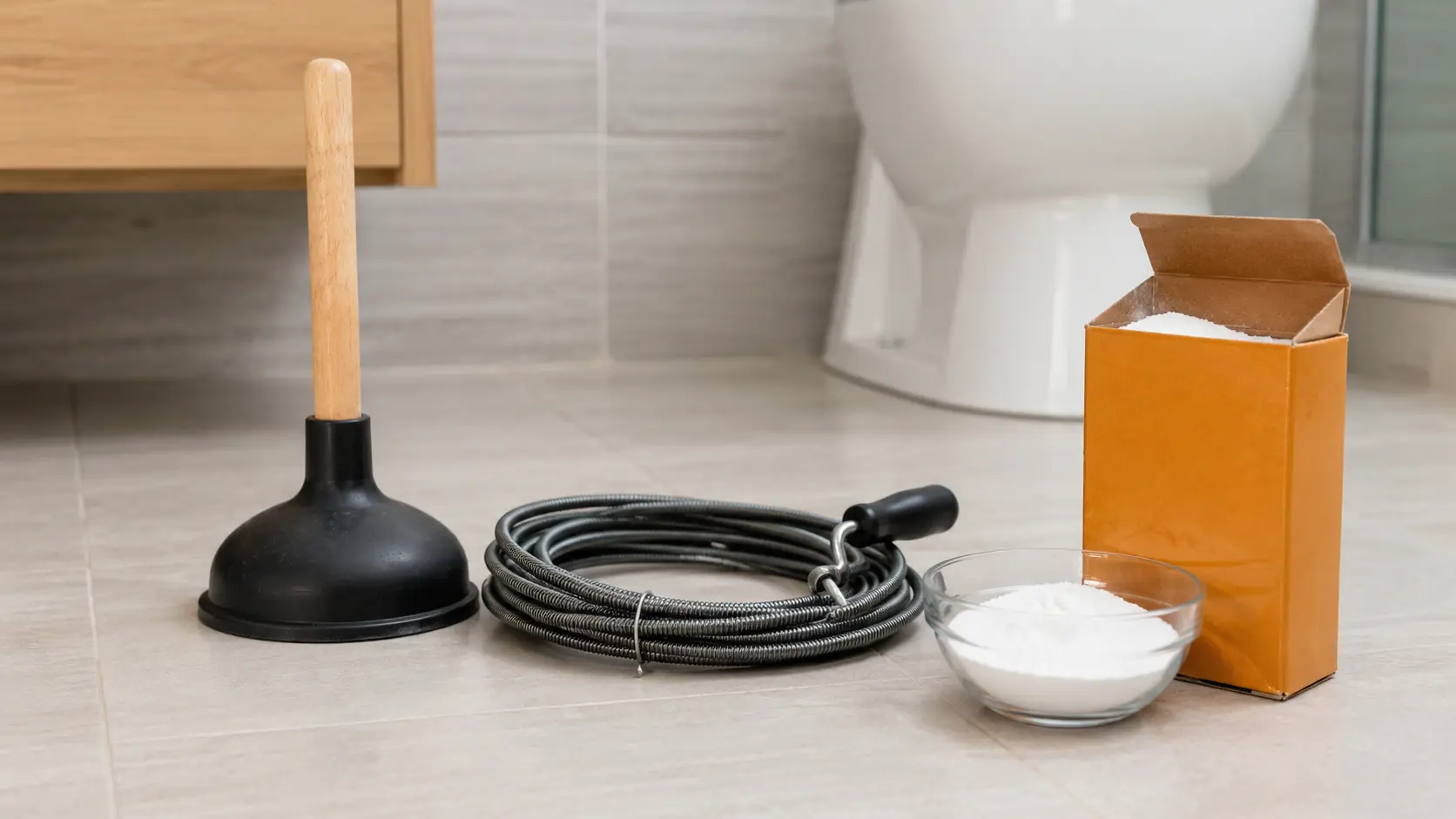Déboucher un WC - ventouse et furet de plomberie, méthodes efficaces